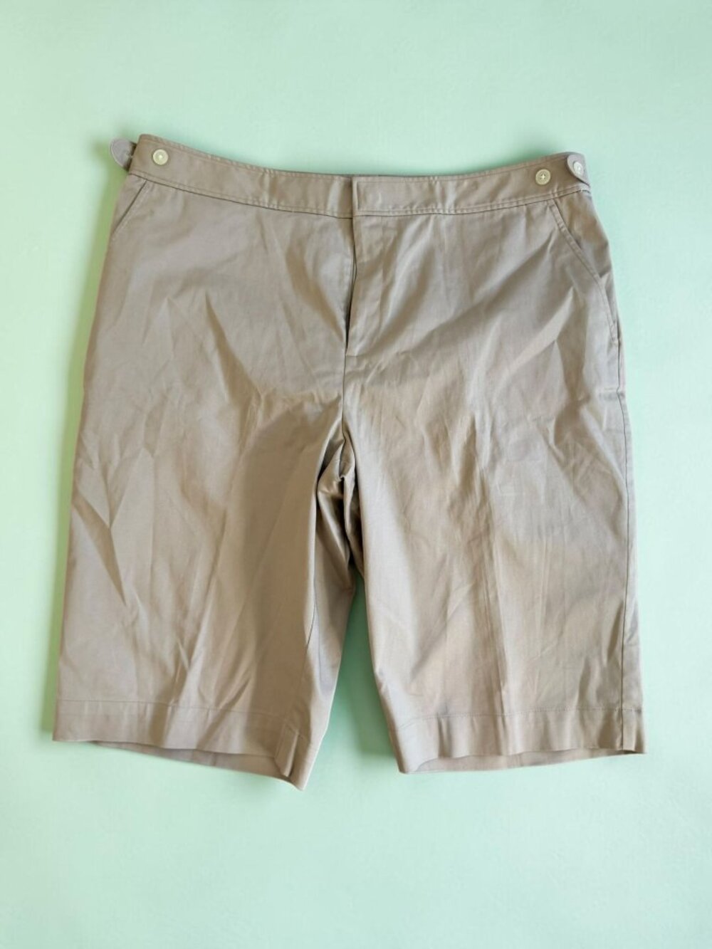 LAUREN RALPH LAUREN Beige Tan Bermuda Shorts Size 16